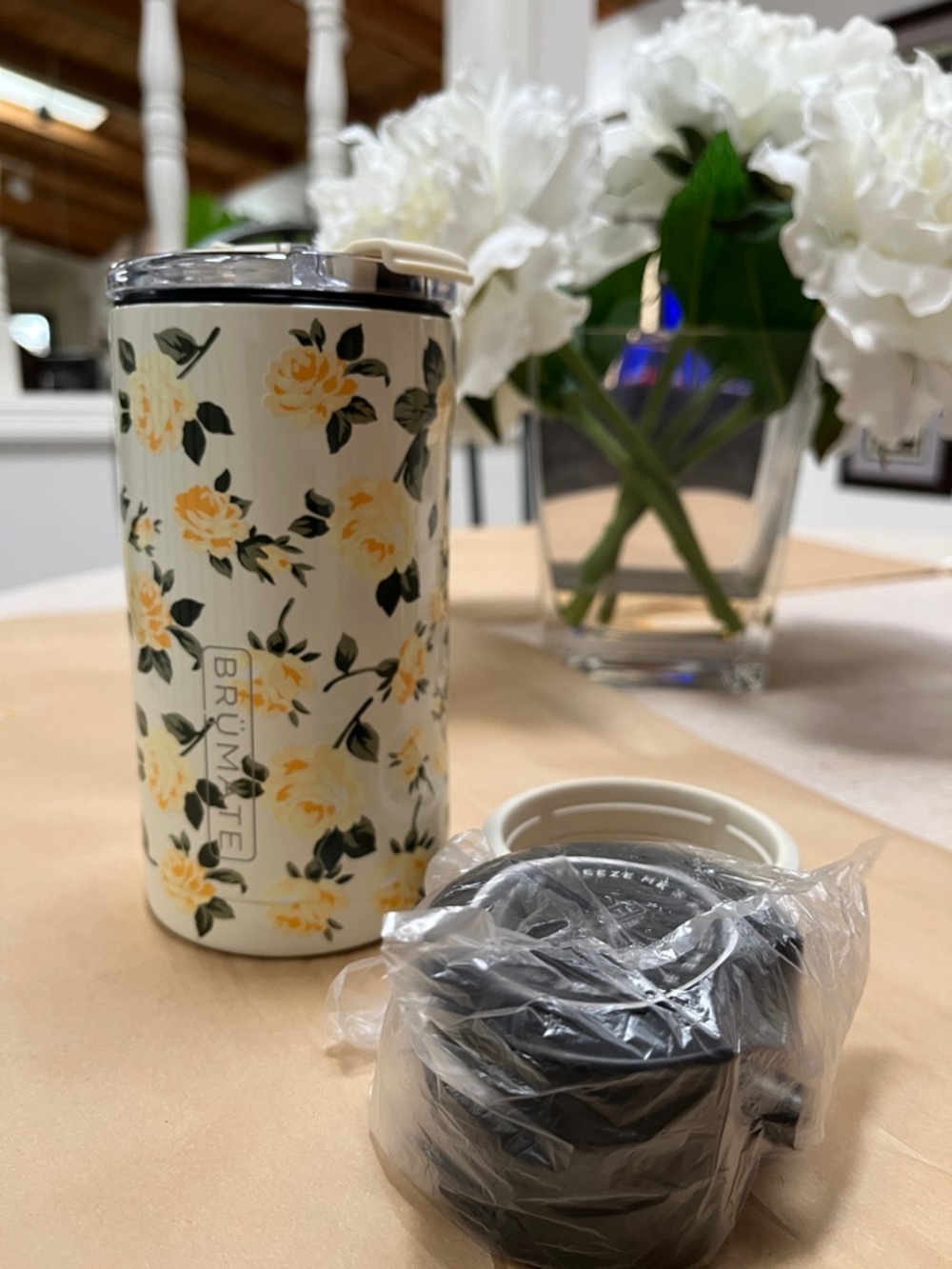 Yellow Floral Insulated Tumbler BruMate *Limited!** 3 in 1 trio
